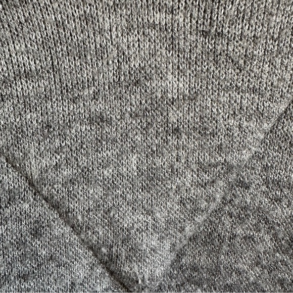 DKNY Colorblocked Gray and White Long Sleeve V-Neck Sweater Dress Size L - Picture 7 of 8